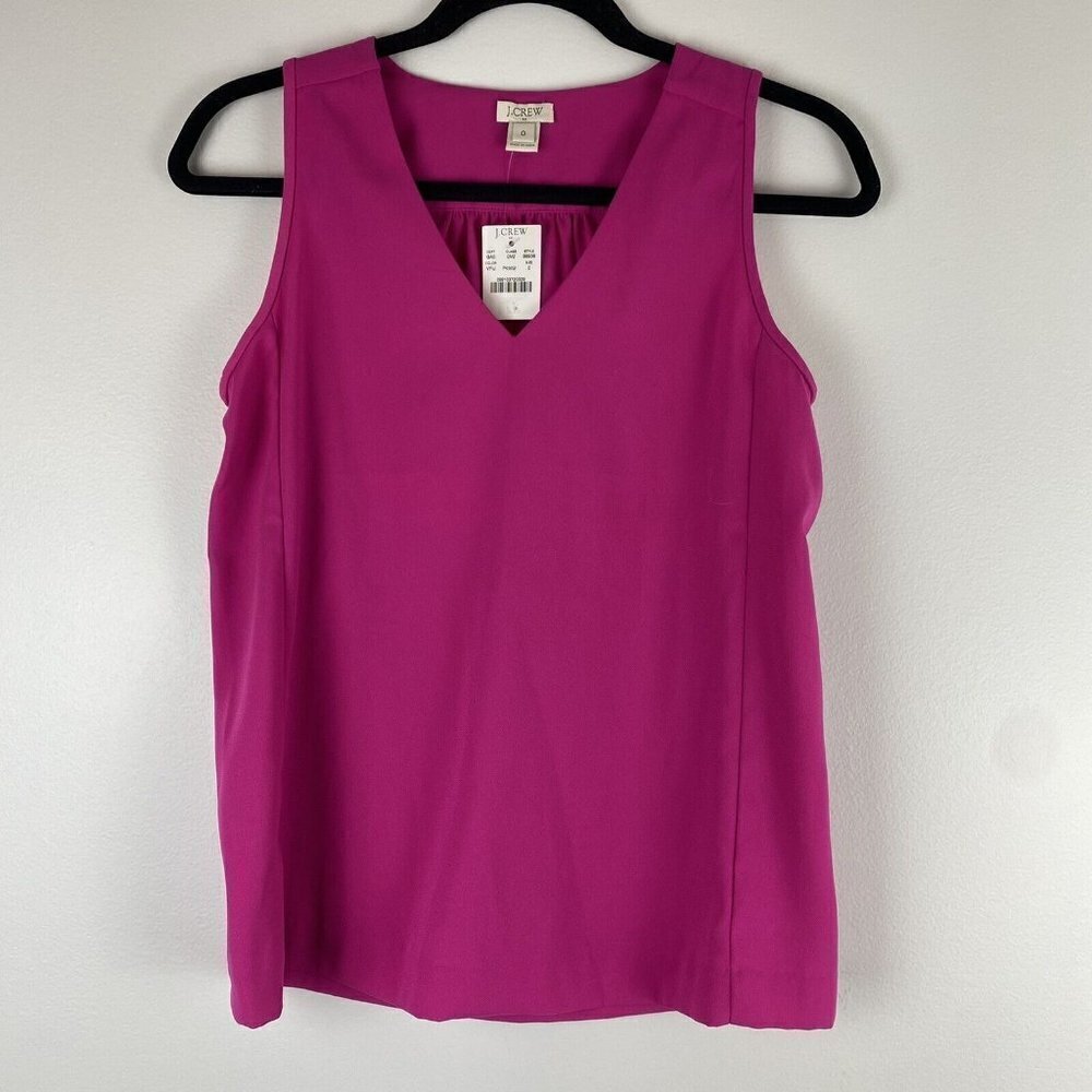 J. Crew Factory Women's Hot Pink Tank Top Size 0 NWT Sleeveless Barbiecore